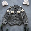 Sheep Cardigan - Gri Inchis